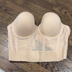 Wacoal Women's Nude Strapless Red Carpet Longline Style 859119 Bra Size 32dd